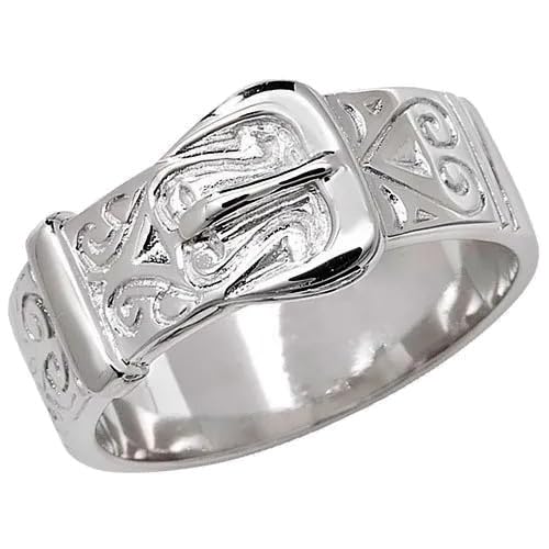 Old English JewellersSterling Silver Chunky Buckle Ring size O P Q R S T U V W X Y Z Z+1 Mens Ladies