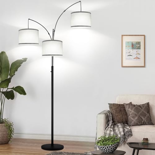 Nintiue F1378 Dimmable Floor Lamp, 3 Lights Arc Floor Lamps For Living Room thumb #6