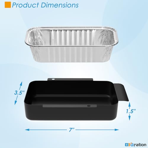 Image of Grease Pan for Charbroil 9328812P06 G416-0015-W1 Grease Catcher with 15-Pack Aluminum Disposable Drip Pan for Charbroil Performance 463331221 463365021 and More