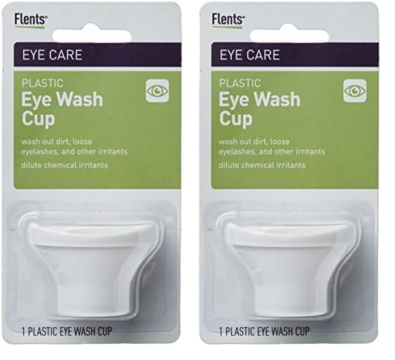 Flents Eye Wash Cup, Wash Out Dirt, Loose Eyelashes, & Other Irritants White (Pack of 2)