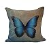 Suave Protectora De Almohada para Sofá, Mariposa Vintage British Grunge Victorian En Primavera De Fondo De Aspecto Degradado Fundas De Almohada Exquisito Fundas para Cojines 45X45Cm