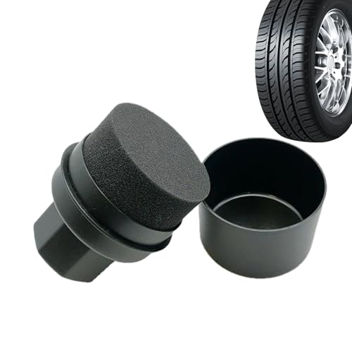 Renchey Brosse pour Roues de Détail Auto - Applicateur de Brillant et de Produit de Soin pour Pneus Automobiles - Éponge Brosse de Nettoyage pour Lustrage...