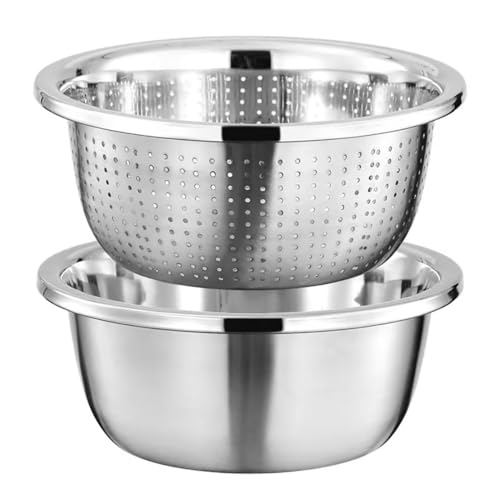 Set de Bowl Mezclador y Colador Acero Inoxidable 24 cm miniatura 1