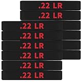 12 Pack Miaozhun .22 LR Magazine Marking Bands .22LR Ammunition Caliber Identification (Black-Red)
