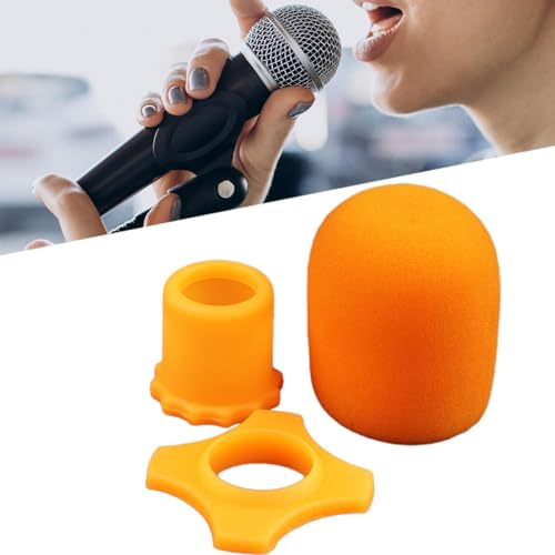 Kit microphone orange idéal pour le studio à la maison et le télétravail