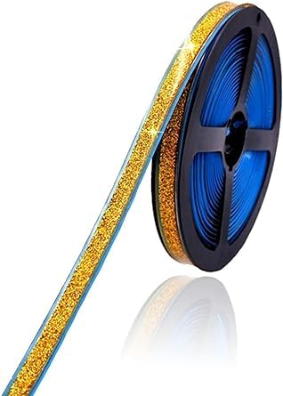 Brienstripe Multipurpose Waterproof Golden Home Corner Decoration Tape, Tiles Gap Sealing Tap, Gap Sealing Self Adhesive Tape Strip For Wall (Pack Of 1)