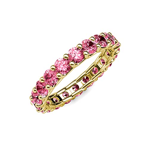 Pink Tourmaline 3.4mm Eternity Band 2.38 cttw-2.94 cttw 14K Gold