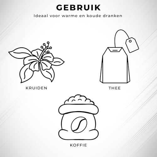 KARL HAUSMANN Glazen Theepot 1.5L met Infuser - Theepot voor Kookplaat (gas, keramisch, elektrisch) | Directe Infusie, Druppelvrij Schenken, Vaatwasserbestendig - Afbeelding 6