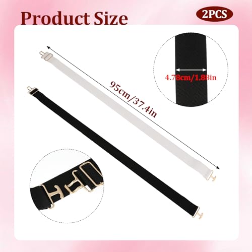2-Piece Elastic Horse Riding Belts for Women, 1.5 Inch Wide with Buckle - Perfect for Horseback Riding & Equestrian Sports3