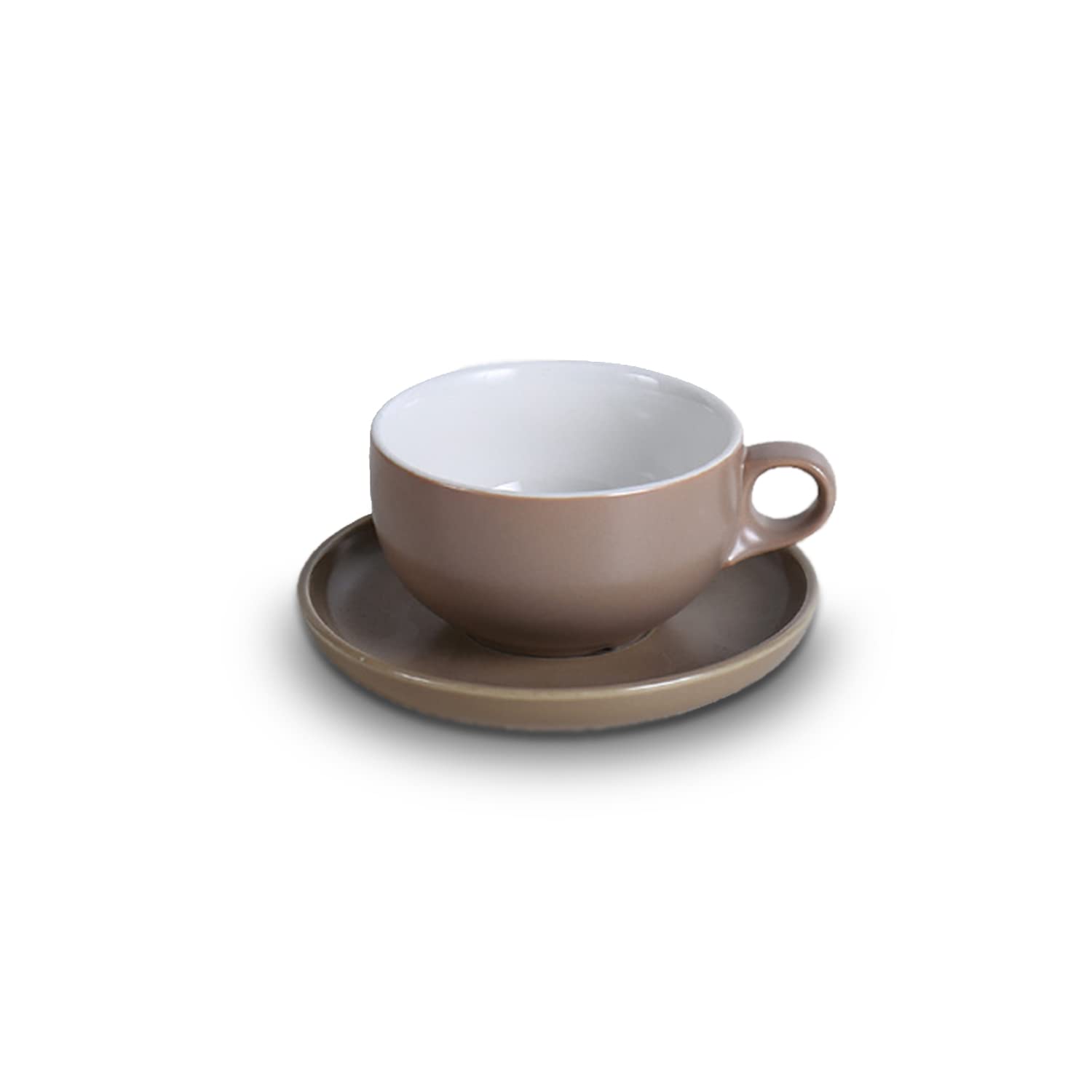 Ceramiczny zestaw filiżanek do kawy i spodków - 170 ml do cappuccino, herbaty, kawy, latte, espresso