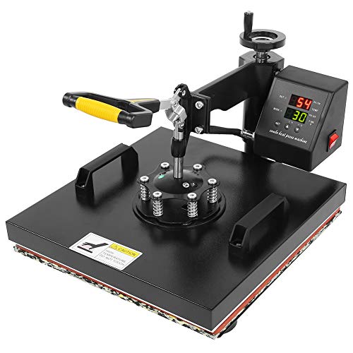 Spacnana Prasa Termiczna 6 w 1 15x15 Cali z Cyfrowym Kontrolerem LED i Obrotem o 360 Stopni do T-shirtów, Kubków, Czapek, Talerzy