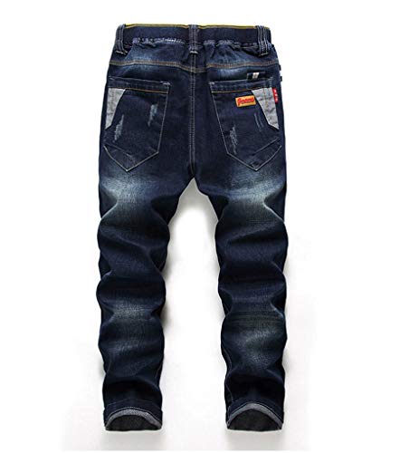 Kihatwin Big Boy’s Casual Skinny Ripped Jeans Slim Fit Distressed Zipper Pants with Holes www.denim.fit 3