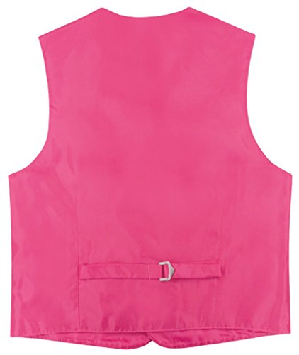 BOY'S Dress Vest & BOW Tie Solid HOT PINK FUCHSIA Color BowTie Set2