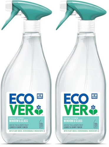 Ecover Window Cleaner, Green Tea & Grapefruit 500ml (Pack of 2)