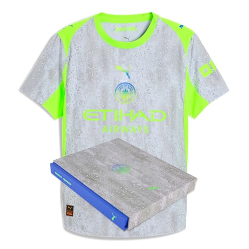 PUMA Manchester City Third Shirt 2025/26 Season - Authentic with Gift Box - Pro Green - Size: L