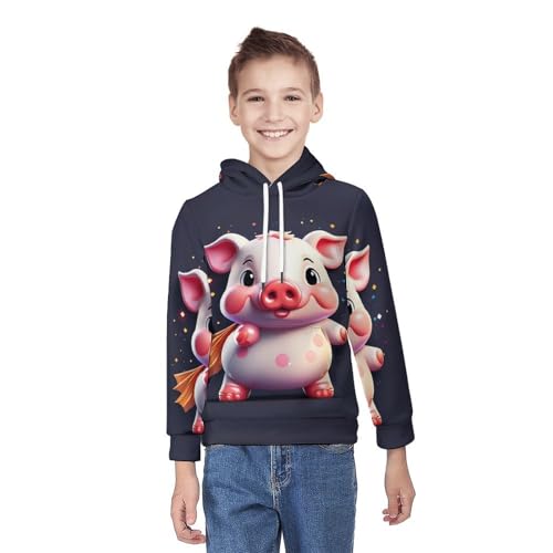 Sweat à capuche cochon pour enfants de 110 à 150 cm - 3