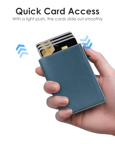 Image of QLD RFID Wallet for Men - Smart Pop up Card Holder - Trifold, Slim, Minimalist Wallet for Front Pocket, 9-11 Cards Capacity | ID Window | Cash Slot | Magnetic Closure