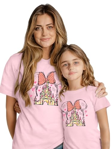 Image of Magical Shirts Women Girls Family Vacation Matching Shirt Magic Kingdom T-Shirt Mommy and Me Trip Short Sleeve Tops