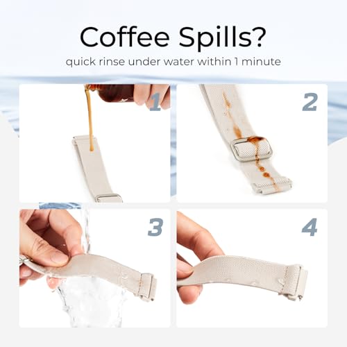 5 Pack Stretchy Bands Compatible with Samsung Galaxy Watch 7 6 5 4 FE Band 40mm 44mm 45mm/Watch 6 4 Classic 4 42mm 46mm 43mm 47mm/Active 2, 20mm Water-Resistant Elastic Nylon Sport Strap