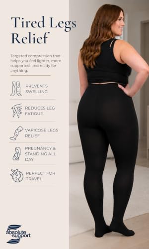 Image of Compression Pantyhose for Women 20-30mmHg - Varicose Veins and Swelling - A204