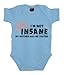 Produktbild Touchlines Unisex - Baby Body I`M Not Insane Babybody, Einfarbig, Gr. 56, Blau (Skyblue)
