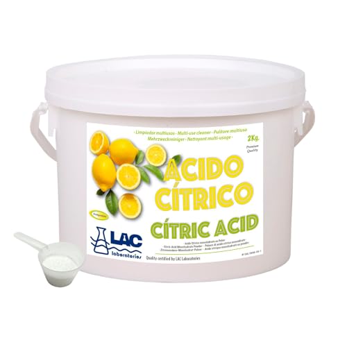2 kg Ácido Cítrico anhidro natural 100% puro laboratorios LAC