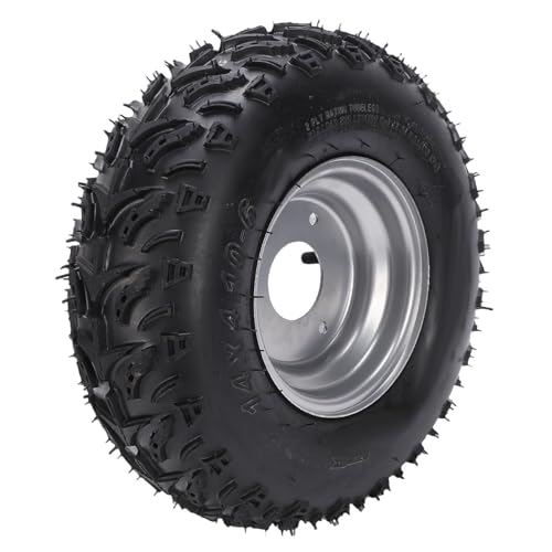 Pneu de jante à 6 roues 14x4.10 fixation 3 boulons anticrevaison traction épaule