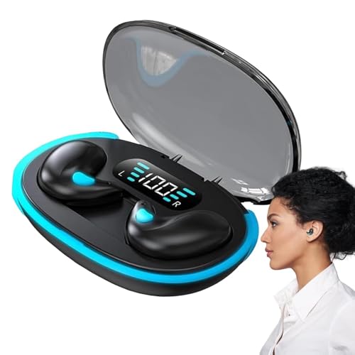 Auriculares inalámbricos de cancelación de ruido genéricos – Auriculares intraurales deportivos, auriculares ligeros con sonido claro | Auriculares ergonómicos Invisibles para correr, gimnasio, viajes