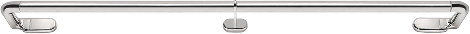 Innovative Porter Traverse Window Curtain Rod - 1" Rod Diameter Fits Windows Size 36" - 66" - Stainless Steel Heavy Duty Drapery Rods for Bedroom, Living Room, Kitchen & Bathroom
