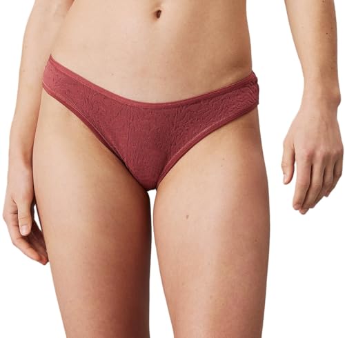 Calvin Klein Damen Slip Bikini Form Unterwäsche, Rot (Apple Butter), M