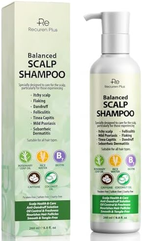 Amazon.com : Antifungal Shampoo for Folliculitis and Seborrheic Dermatitis: Scalp Psoriasis Treatment, Dandruff & Itchy Scalp Relief with Salicylic Acid, Piroctone Olamine, Rosemary & Coconut Oil 8.8 fl.oz