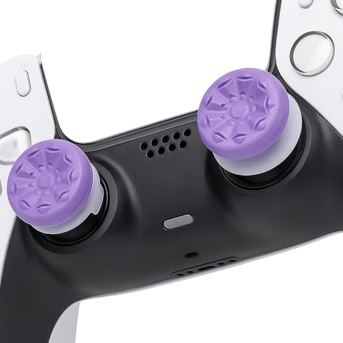 ゲームハンドル用 ロッカー増加キャップ - 高精度サムグリップ 操作性とグリップ感を向上させるアクセサリー（2組セット） (パープル)