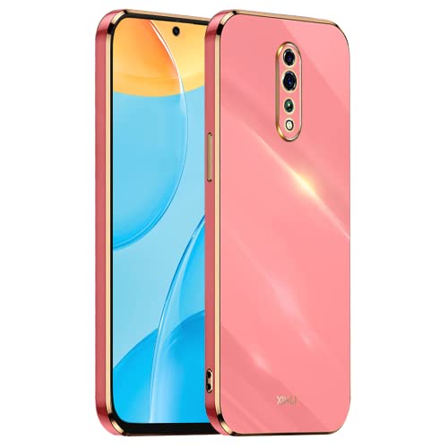 EASSGU Marco Electrochapado Funda para OPPO RenoZ (6.4' Inches) Carcasa Protectora de Color de Silicona TPU Suave - Rojo