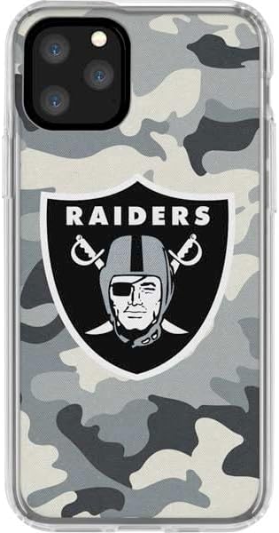 Skinit Clear Phone Case Compatible with iPhone 11 Pro - Officially Licensed NFL Las Vegas Raiders Camo Design