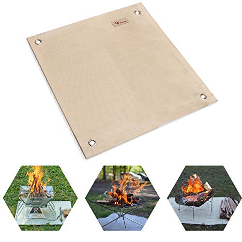 COOKETU(コウケツ) 焚き火シート スパッタシート 耐熱シート 防炎 溶接 ガラス繊維 薪ストーブ バーベキューコンロ等適合 芝生守り (100*100cm)