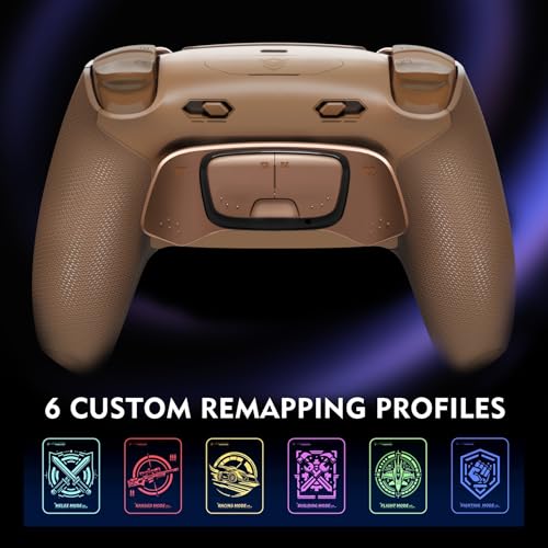Image of HEXGAMING ULTIMATE PRO Controller Compatible with ps5, Stardust Mocha | Hall Effect Joysticks, Adjustable Triggers, 4 Remappable Buttons, 6 Profiles, 8 Swap Sticks, PC Compatible, Wireless Gaming