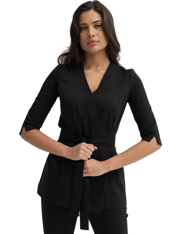 Casacca da donna Rosalie per il medico e la cura – Casacca moderna e confortevole con cintura regolabile – Abbigliamento medico professionale