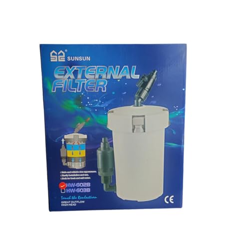 SUNSUN HW-602B 400L/H Aquarium External Canister Filter Complete Set