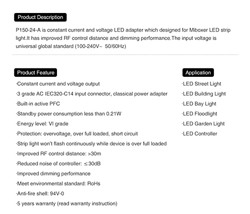 Alimentation pour bandes LED 24V 6.25A LGIDTECH haute performance - 3