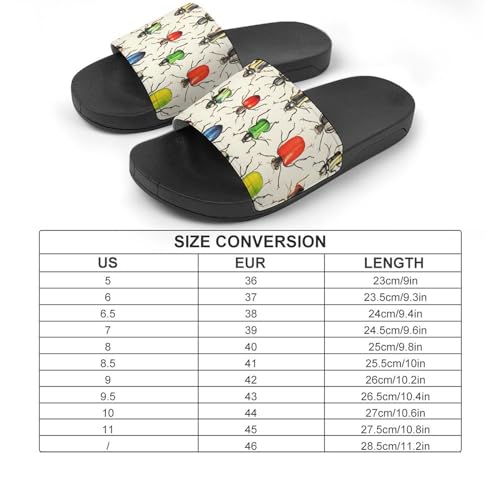 Colorful Insects Non Slip Slides Sandals for Women Men Quick Drying Shower Shoes for Bathroom Pool Beach2