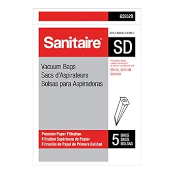 Electrolux EUK63262B10 Odor Eliminating Vacuum Bags fits Model Series SC91000, C4900 (Pack of 5)