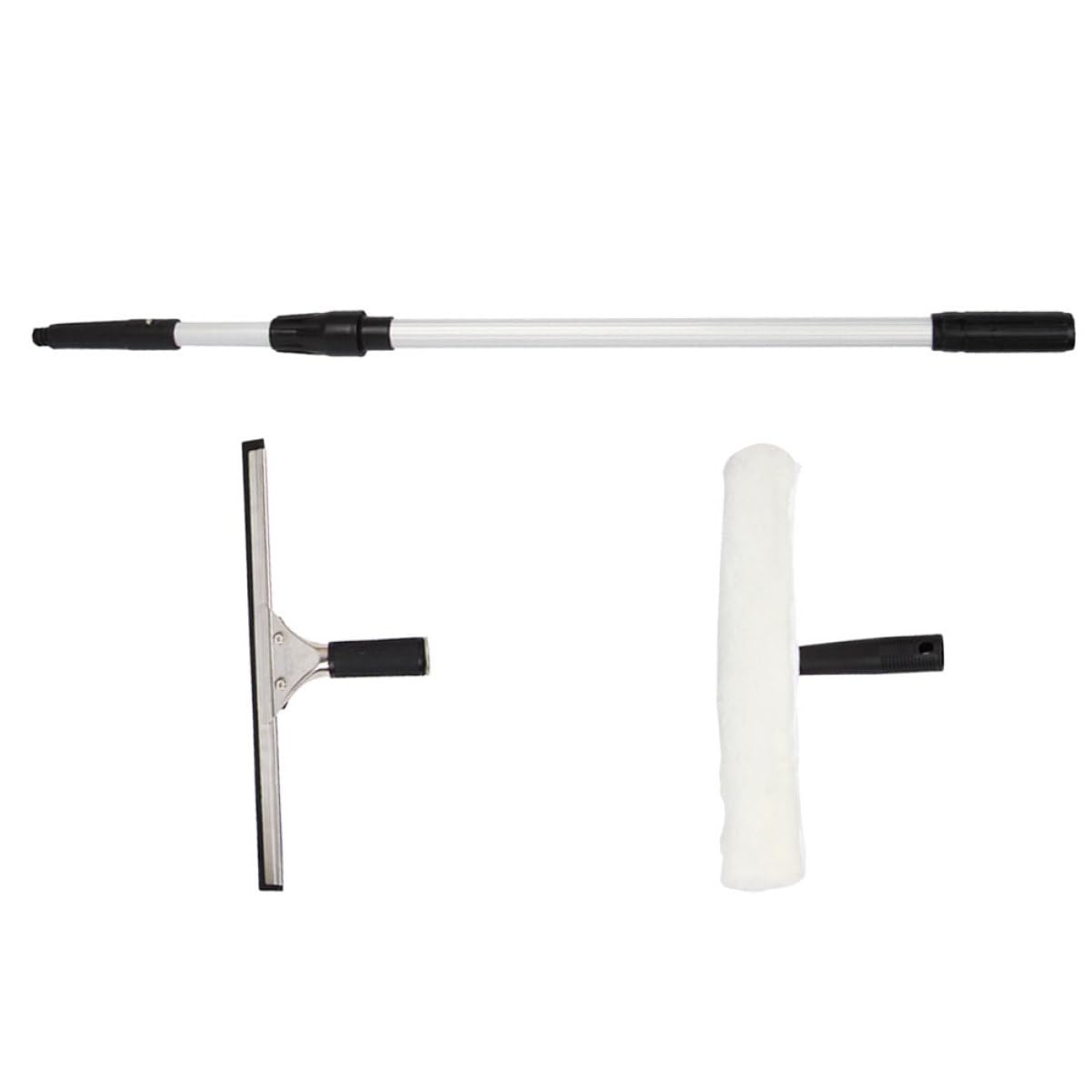 Raclette à Vitre Télescopique 1 Set, en Acier Inoxydable
