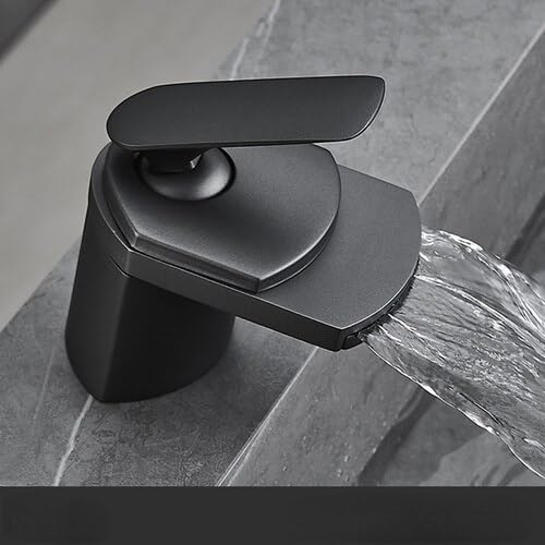 Lavabo mezclador cascada blanco para renovar el baño con agua caliente