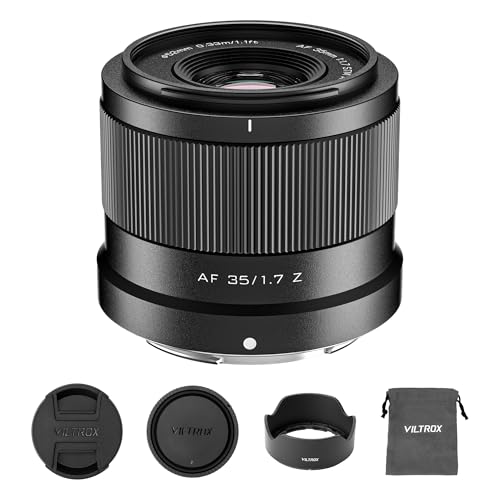 VILTROX AF 35mm F1.7 Lente para Montura Nikon Z, Lente Prime APS-C de Enfoque automático de Gran Apertura f/1.7 Compatible con cámaras Nikon con Montura Z Z5 Z50 Z6 Z6II Z7 Z7II ZFC Z30 Z9 Z8 ZF