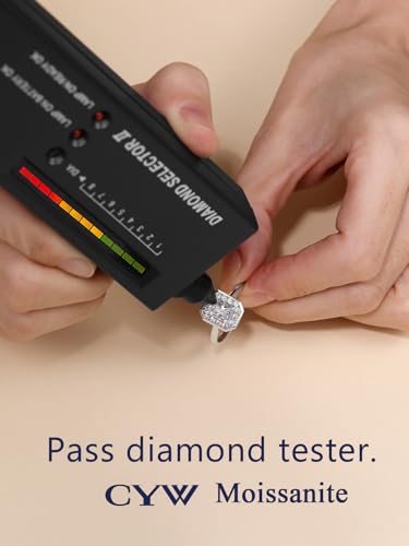 1 Carat Radiant Cut Moissanite Ring for Women, Solid 925 Sterling Silver, Size 4-11, Wedding Bands Engagement Promise Aniversary Ring, Birthday Valentines Mothers Day Ideal Gift for Her3