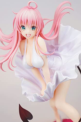 Anime Figure Cute Girl 1/7 To Love-Ru Darkness/Lala Satalin Deviluke White Dress Ver. Action Figure Anime Character Pvc Model/Figurine Adult Doll/Toy/Anime Collection 25Cm/9.8Inch #TOP2