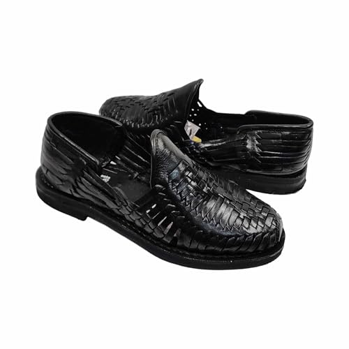 Dona Michi Men's Closed Toe Genuine Leather Mexican Huarache Sandals Mocacin Para Hombre