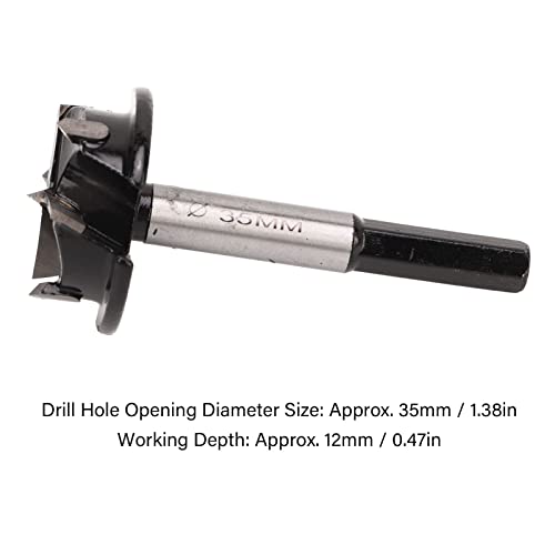 3 Flute Hole Opener Bit, 3 Flute Dril Bit Hex Shank Multi Purpose Hard Alloy Steel Robust Practical Easy Installation For Plastic For Pine #TOP5