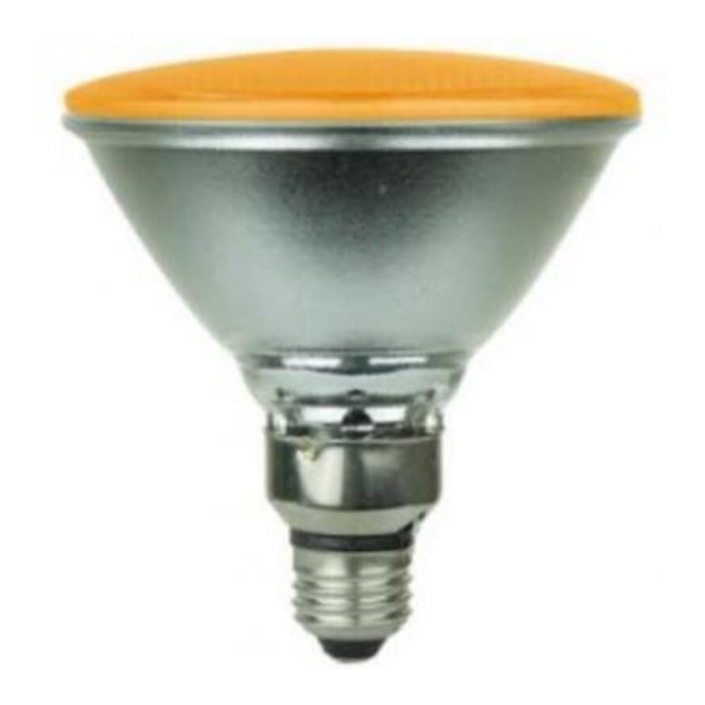 Fengyan Bombillas Domésticas 4 unids/Lote E27 LED Color Par38 lámparas 15W AC85-265V lámpara PAR IP65 Impermeable Rojo/Amarillo/Azul/Verde lámpara de Cubierta (Talla : Yellow Cover)