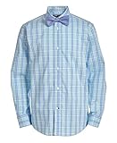Tommy Hilfiger Boys' Big Long Dress Shirt with Bow Tie, Collared Button-Down with Cuff Sleeves,...